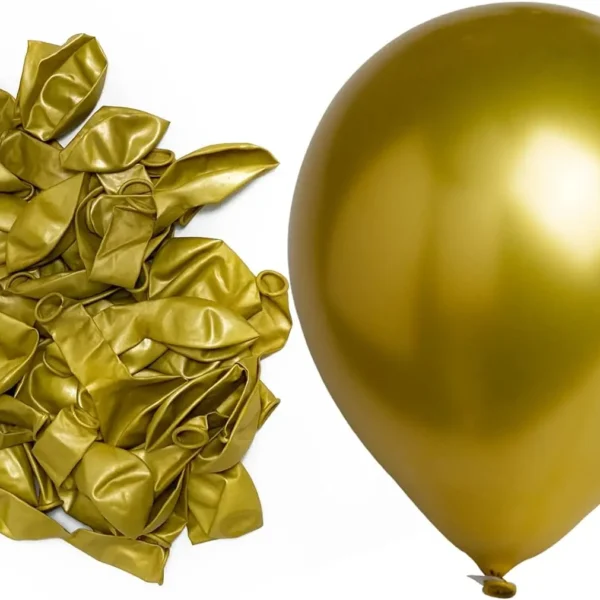 Globo Metalizado R12 Dorado x25 unidades