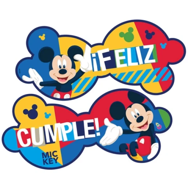 Cartel Feliz Cumpleaños  Mickey
