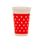 Vaso Copobras Lunares Rojo  x 30 Unidades