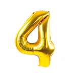 Globo Número Nº4 Dorado 72cm - 32 pulgadas