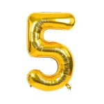 Globo Número Nº5 Dorado 72cm - 32 pulgadas