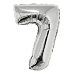 Globo Número Plateado Nº7