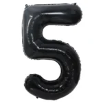 Globo Número Negro Nº5 72cm - 32 pulgadas