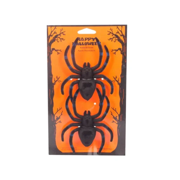 Set de Decoración: 2 Arañas Peludas Medianas