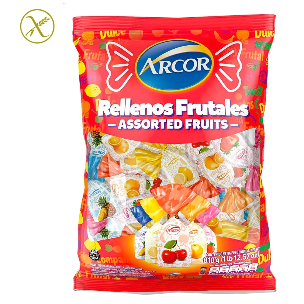 Caramelos-Arcor-Rellenos-Frutales-810-Gr-1-17741 Caramelo Arcor Relleno Frutal 810 G - Imagen 1