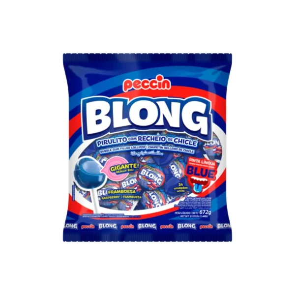 Chupetin BLONG Gigante Frambuesa Pinta lengua x24 unidades