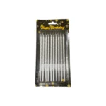 Velas Torneadas Plateadas