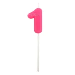 Vela Numero Fucsia (0 al 9)