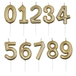 Vela Numero Dorada (0 al 9) - Imagen 3