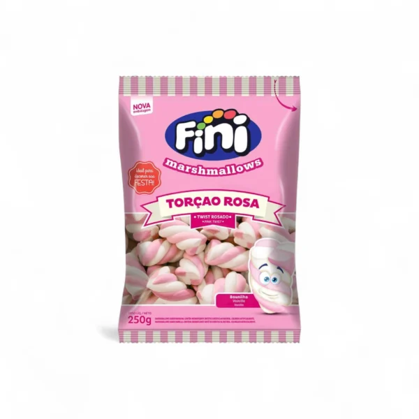 Malvaviscos Marshmallows FINI Twist Rosa 250 grs