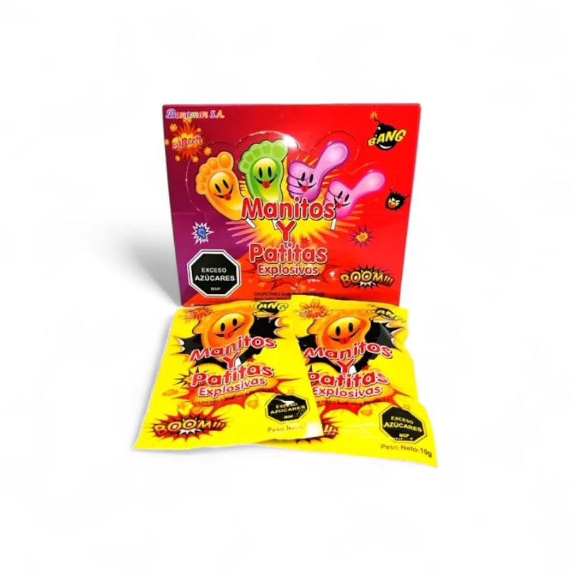 Manitos y Patitas Explosivas 300grs Chupetín Manitos y Patitas Explosivas 50u – Golosinas Frutales - Imagen 1
