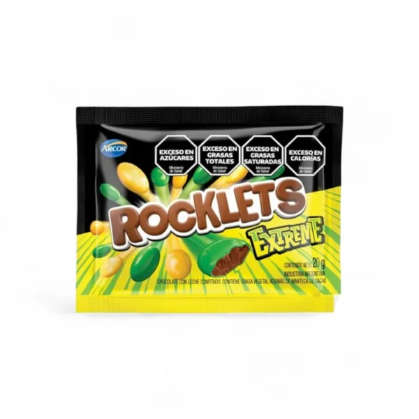 Rocklets Extreme 20 g Caja x24 – Confites de Chocolate