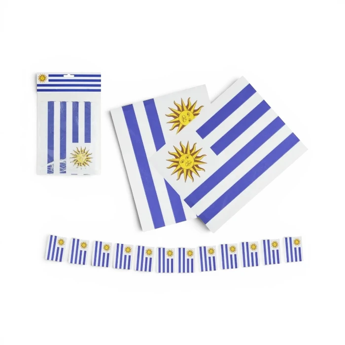 Guirnalda Bandera Uruguay Papel 6m x25 Banderines