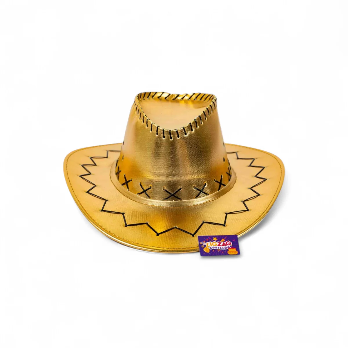 Sombrero Cowboy Metalizado x1u – Violeta / Plateado / Dorado