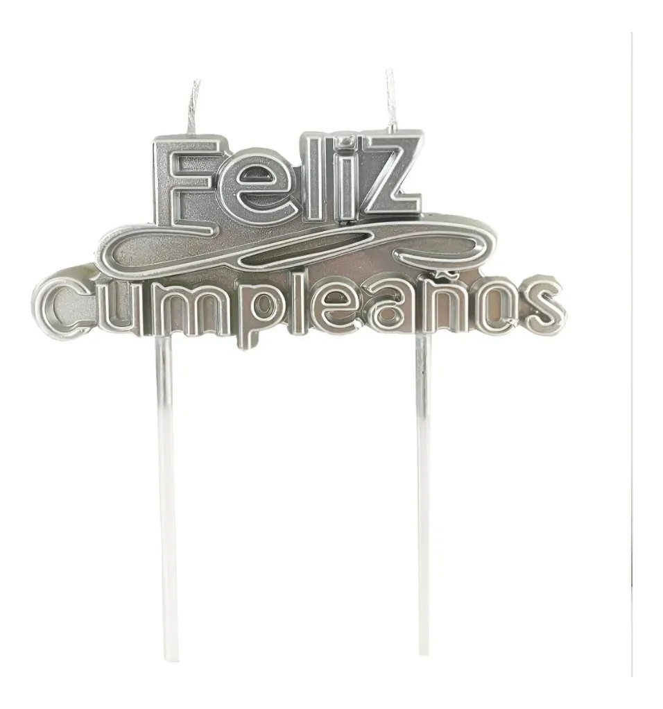 Vela Feliz Cumpleaños Rosa Torta 10.5cm x1u