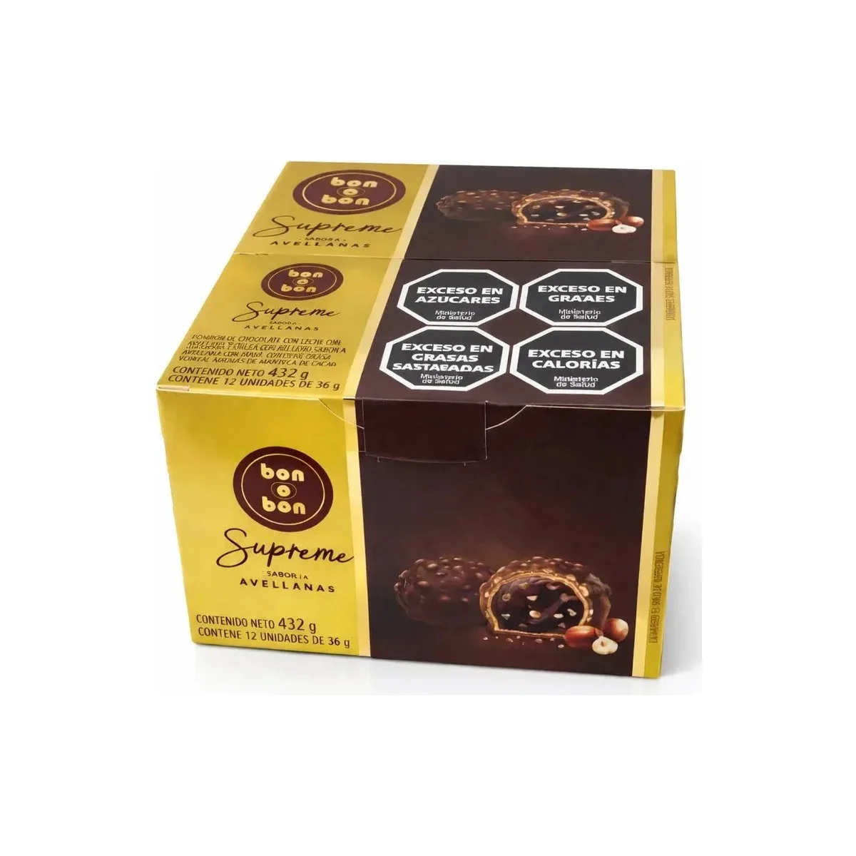 Bombonera Bon o Bon Supreme Avellanas 432g x12u